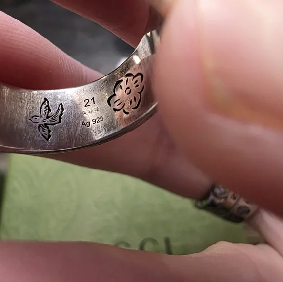 Authentic Gucci Blind For Love Sterling Sliver Ring - Picture 3 of 6